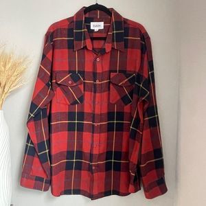 Eldon Women's Red Plaid Long Sleeve Flannel Shirt - Size XXL